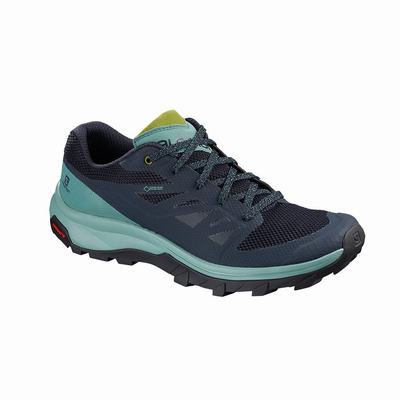 Dámské Trekové Boty Salomon OUTLINE GORE-TEX Tyrkysové/Tmavě Blankyt SA65980-470